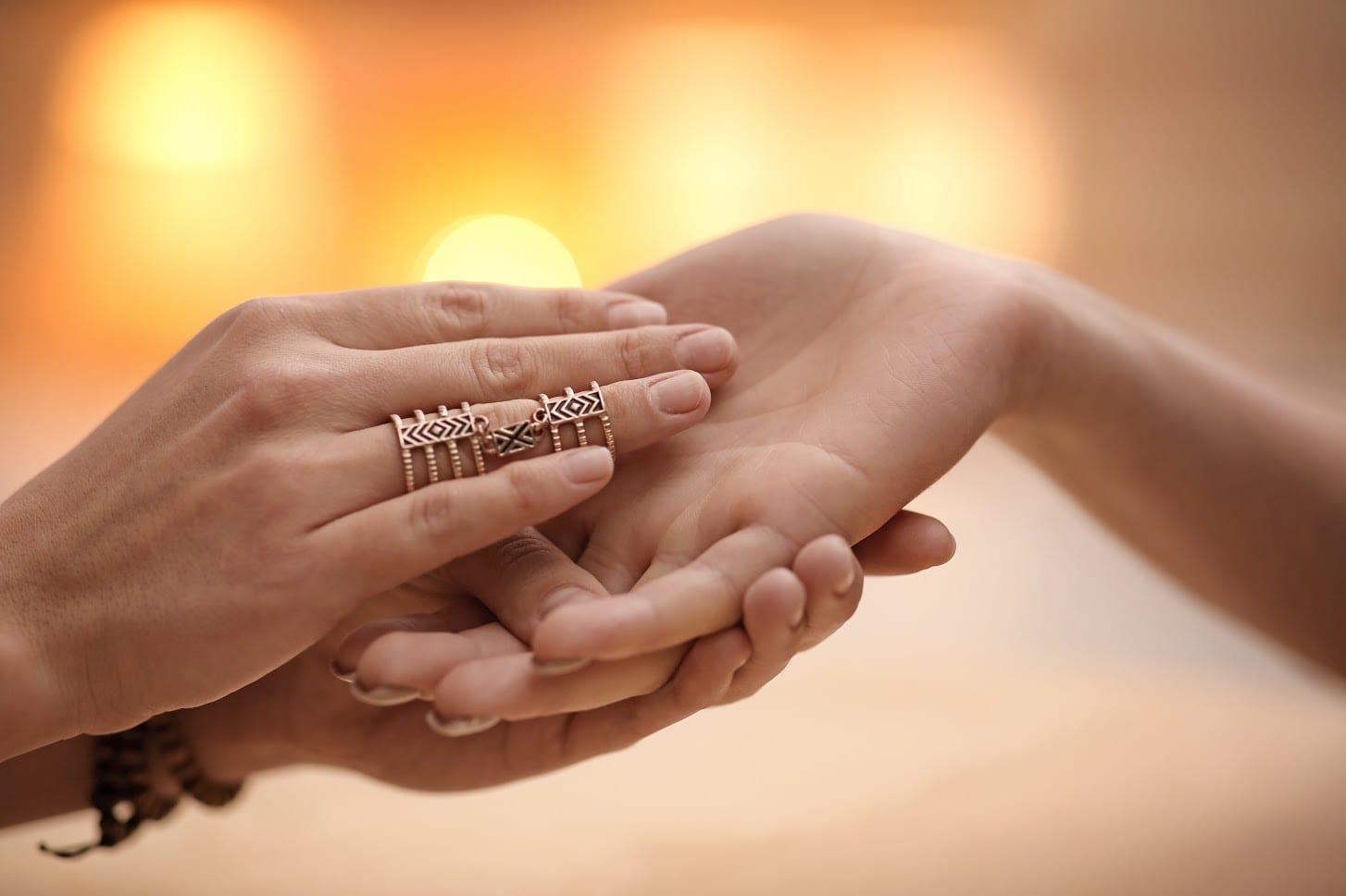 Image of two hands for chiromancer reading